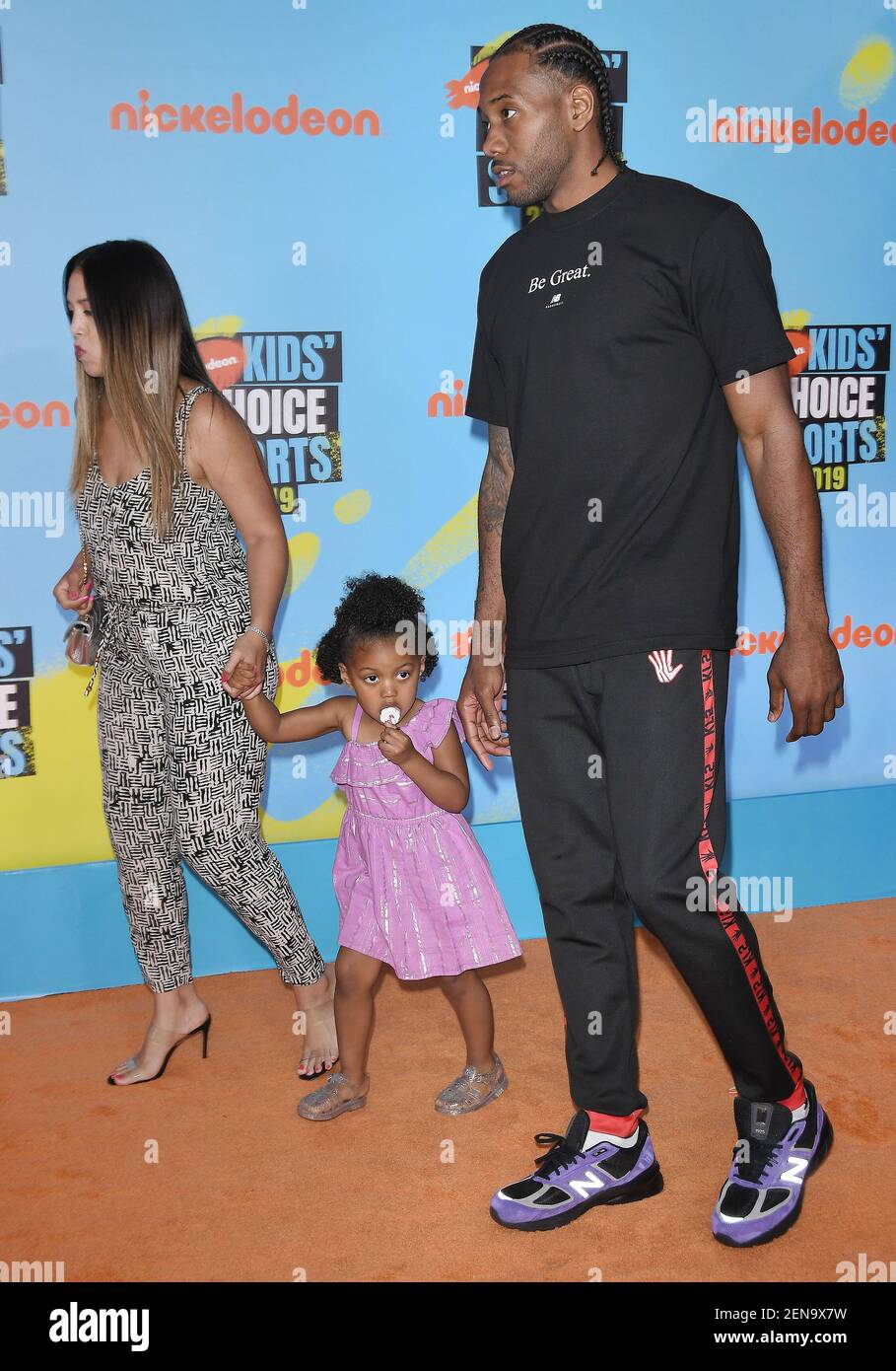 L R Kishele Shipley Kaliyah Leonard and Kawhi Leonard at the