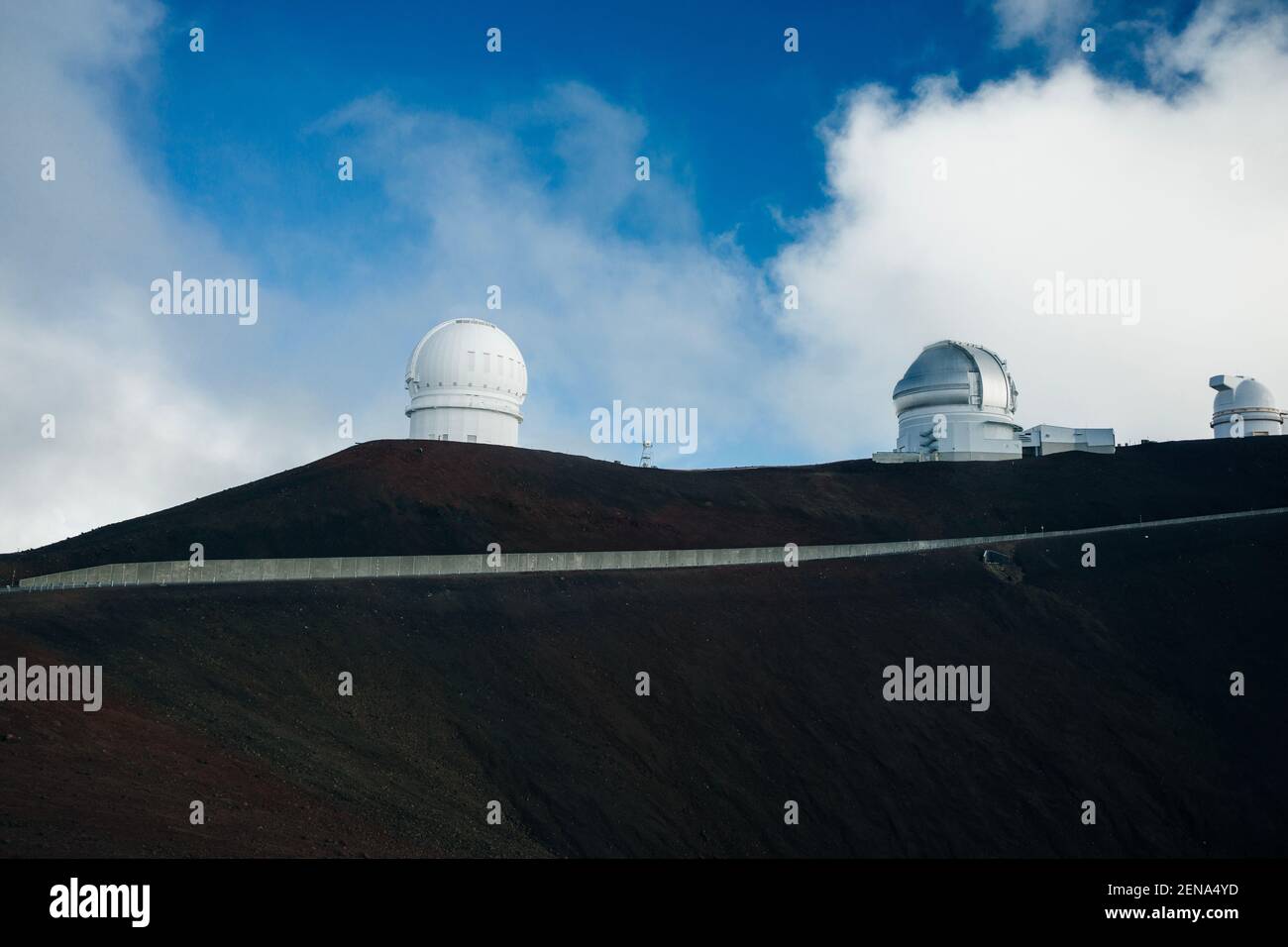 Observatory on mauna kea volcano at sunset hires stock photography and