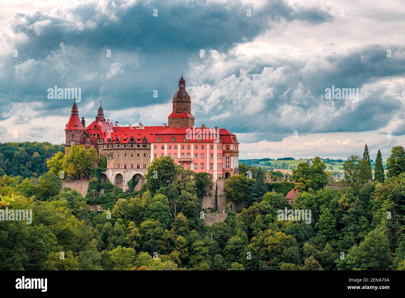 Książ Castle in Wałbrzych Stock Photo
