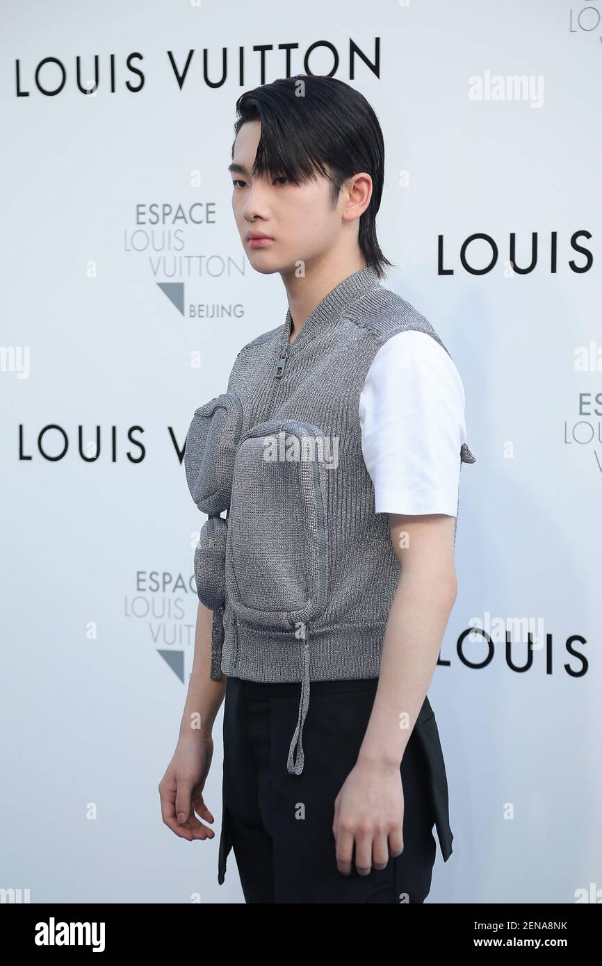 Chinese rapper and singer Zhou Zhennan of idol boy band R1SE attends a  prmotional event for LOUIS VUITTON (LV) in Beijing, China, 12 July 2019.  (Photo by Ma junfeng - Imaginechina/Sipa USA