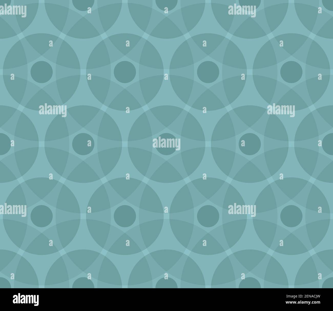 Seamless pattern with circular motifs in retro style. Stock Vector