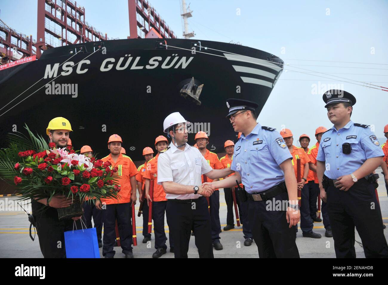 The captain of MSC Gulsun, the world's largest container ship by