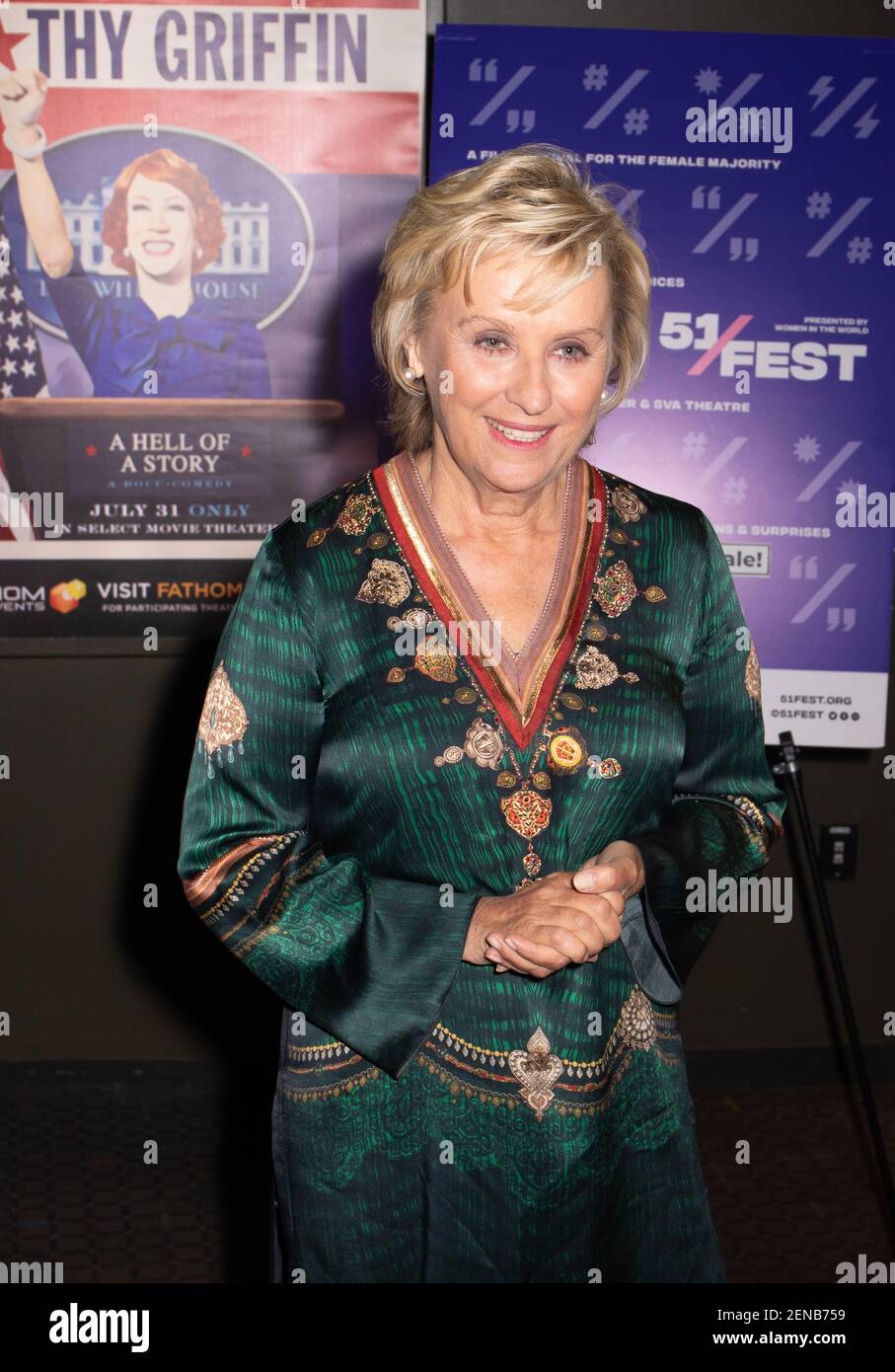 Tina Brown, CEO & Founder of Tina Brown Live Media/ Women in the World, attends the 'Kathy Griffin: A Hell Of A Story' New York premiere during opening night of 51Fest at SVA Theater in New York City, NY, on June 18, 2019. (Photo by Arturo Holmes/ Sipa USA) Stock Photo