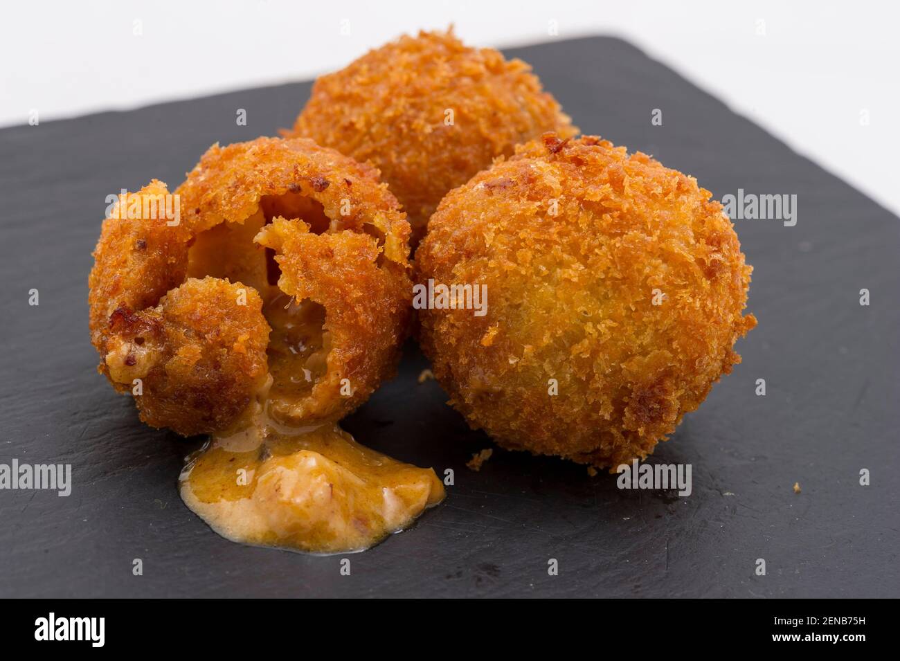Tapa Croquettes of tripe a la Madrid Stock Photo Alamy