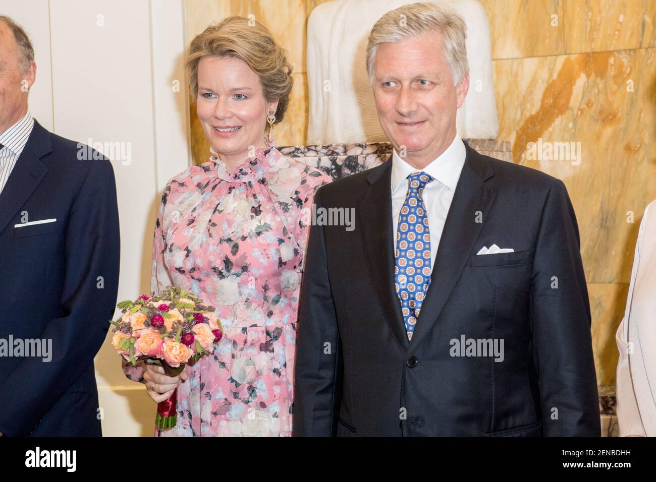 King Philippe, Queen Mathilde during Preludium concert prior to the