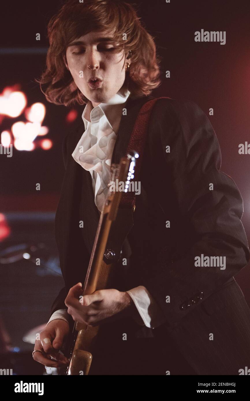 Thomas Raggi performs on stage with is band Maneskin at Atlantico in ...