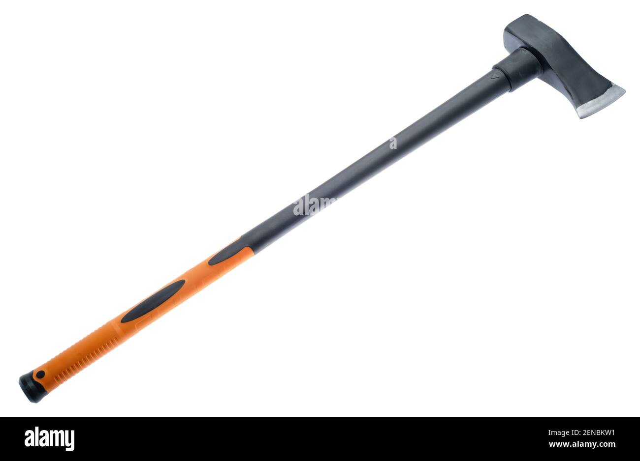 Axe Hammer with long handle. Heavy duty 6 lbs weight axe-hammer. Stock Photo