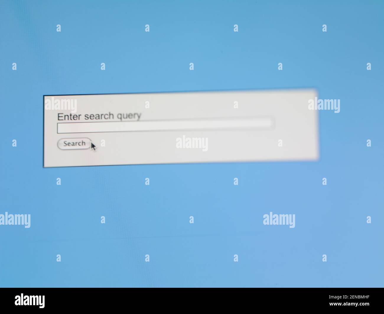 Search or query box on computer screen Stock Photo