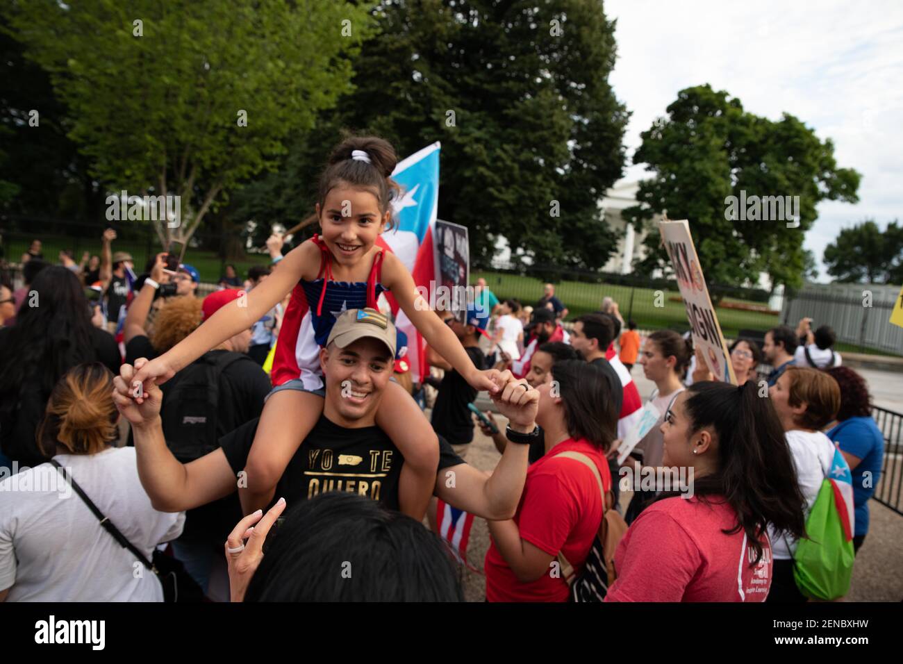 Puerto Ricans rally in front of the White House in Washington, D.C. on ...