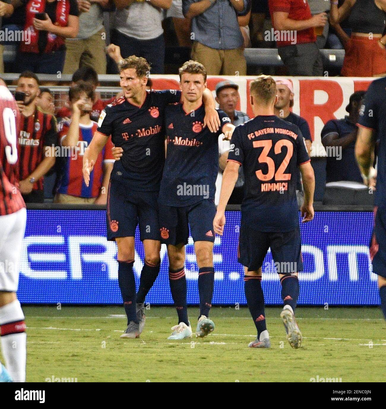 Jul 23 19 Kansas City Ks Usa Bayern Munich Midfielder Leon Goretzka 18 Is Congratulated By Team Mates After Scoring Against Milan During The International Champions Cup Soccer Series At Childrenos