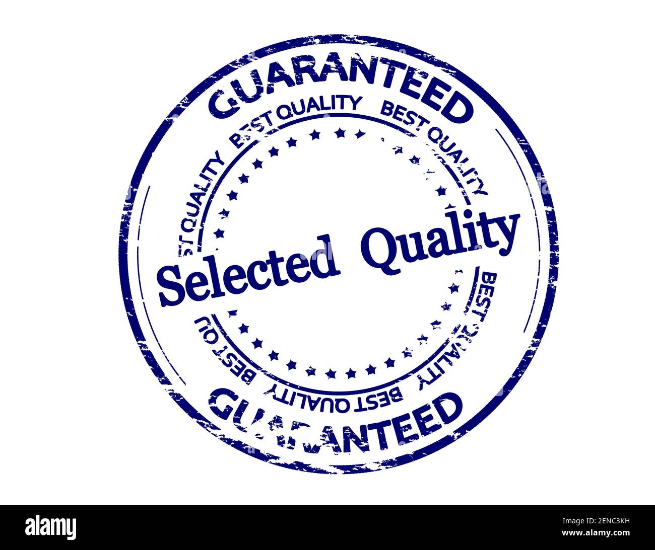 Rubber stamp with text selected quality inside, vector illustration Stock Photo