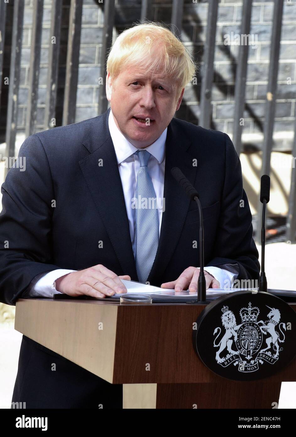 The New British Prime Minister Boris Johnson Addresses The National And ...