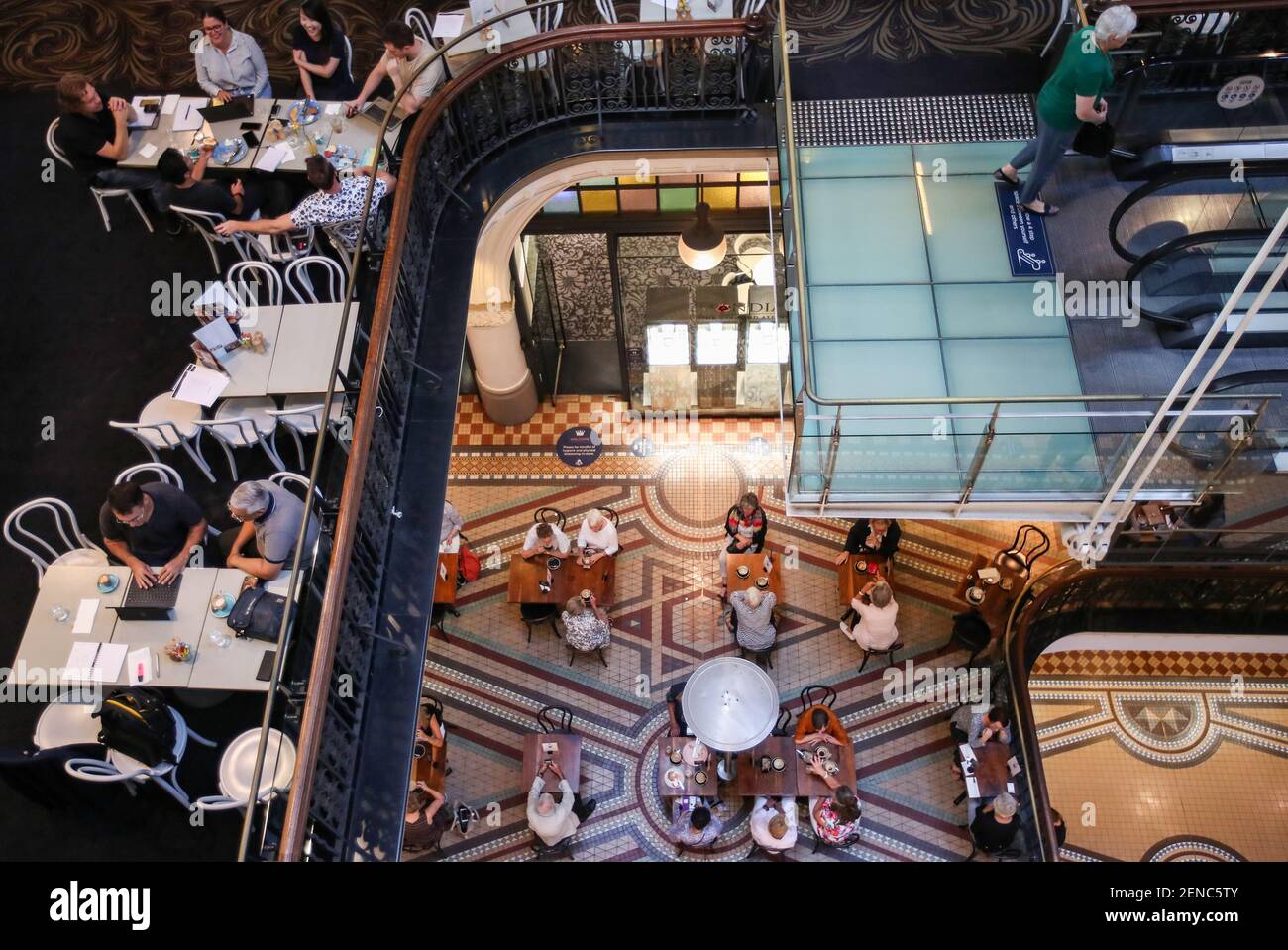 Sydney, Australia. 26th Feb, 2021. People rest in a cafe in Sydney, Australia, on Feb. 26, 2021. Restrictions in the Australian state of New South Wales (NSW) will further ease from Friday as vaccination rolled out and 'no local case' status continued. Credit: Bai Xuefei/Xinhua/Alamy Live News Stock Photo