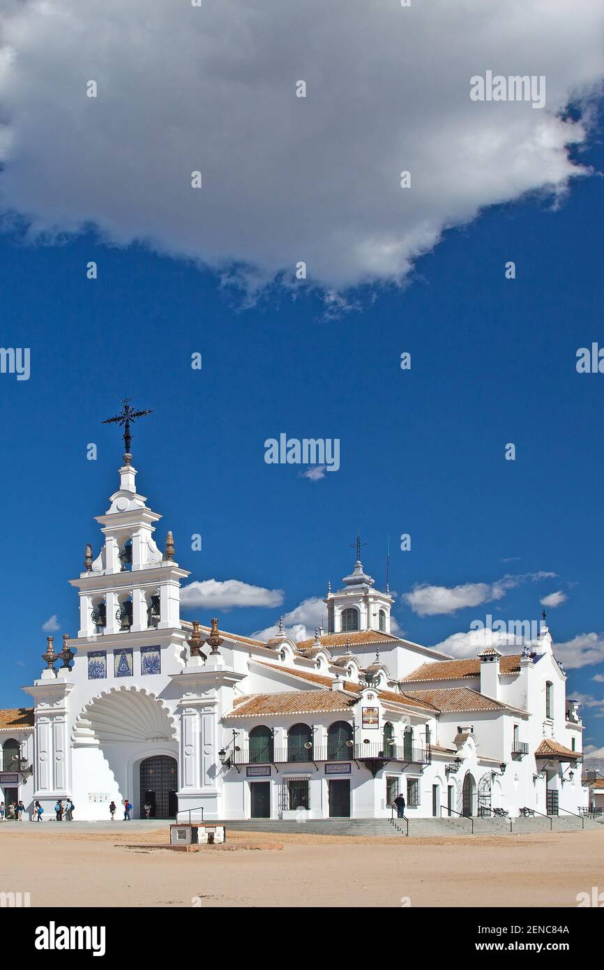 Wallfahrtskirche in El Rocio, Andalusien, Spanien Stock Photo