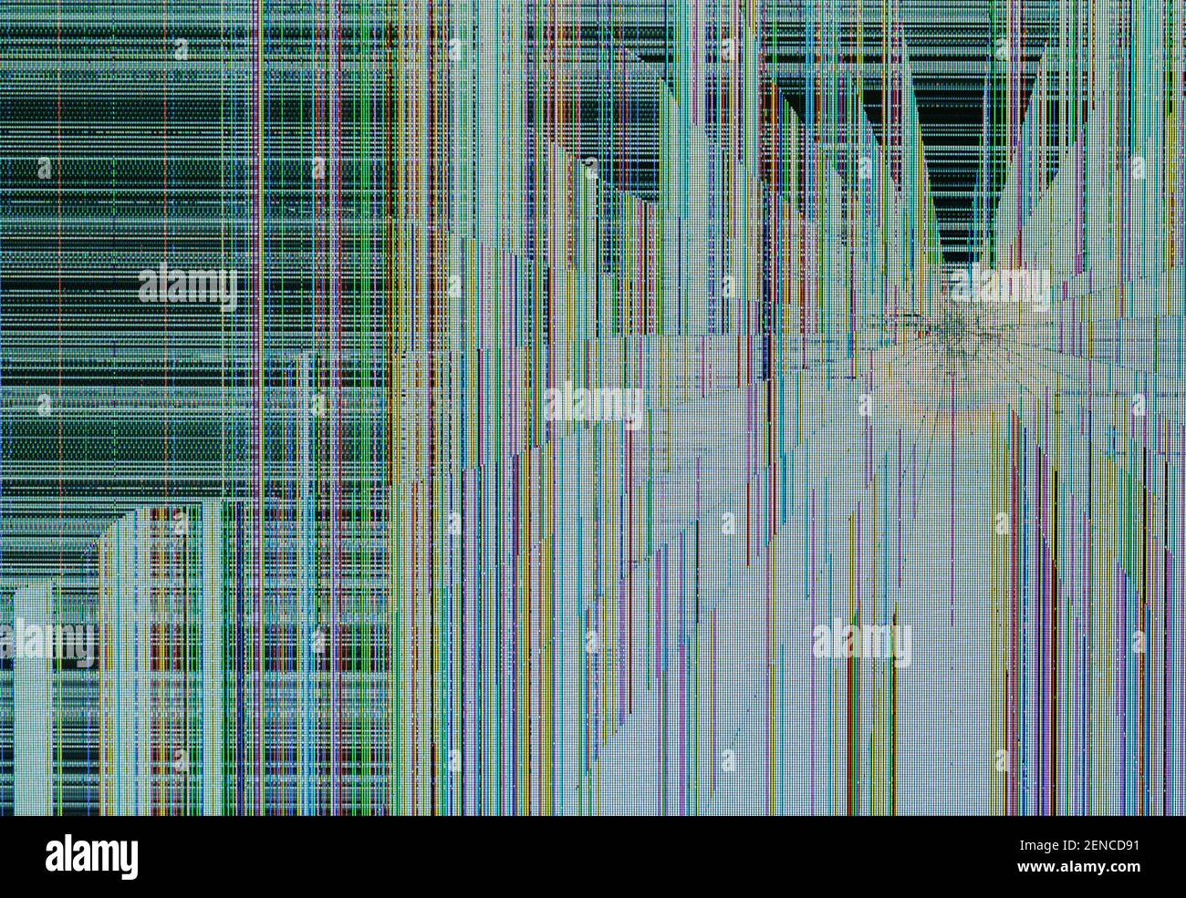Broken TV lcd screen. Abstract background Stock Photo - Alamy