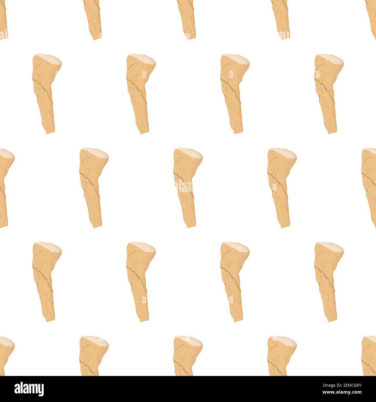 Seamless pattern with horseradish root. Vector nature graphic background. Natural textile. Stock Vector