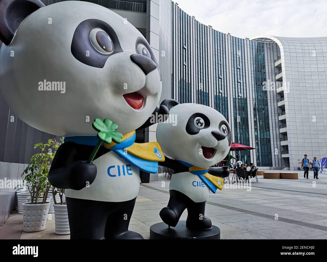 --FILE--The sculptures of Jinbao, the mascot of the China International ...