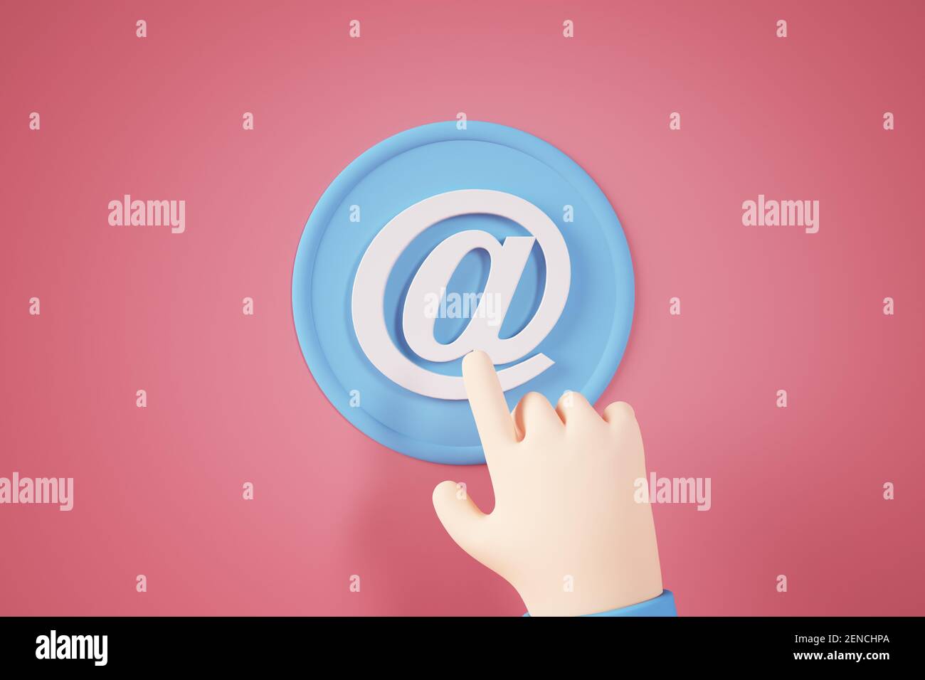 Email Contact Click Button Mail contact button concept 3d rendering Stock Photo - Alamy
