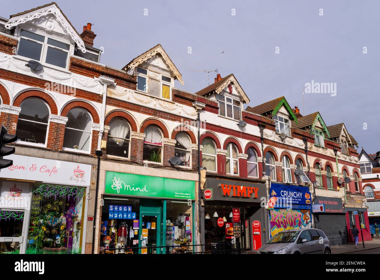 Property, architecture in Hamlet Court Road, Westcliff on Sea, Essex, UK, which is originally an