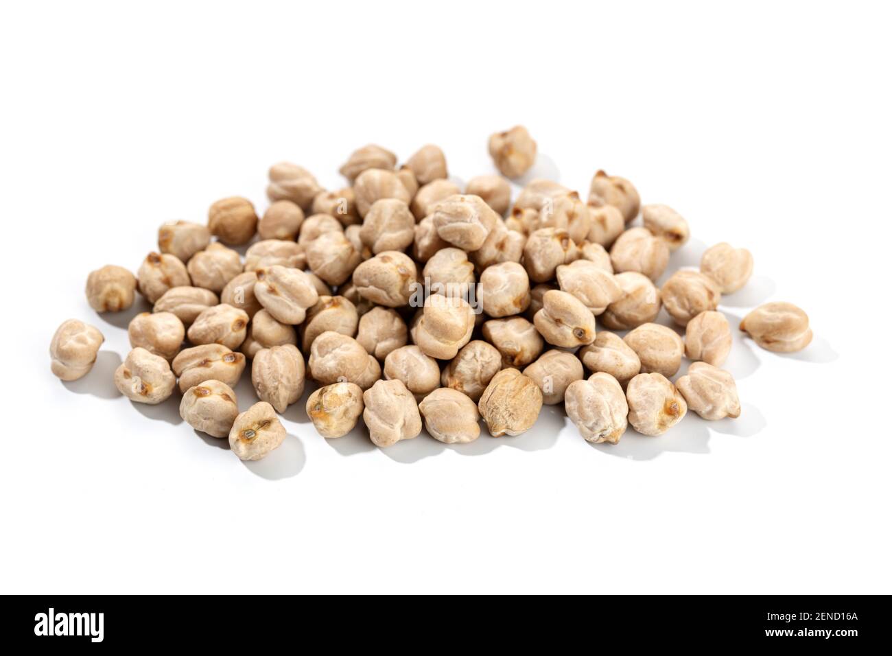 Dried Chickpeas isolated on white background. Cicer arietinum Stock Photo