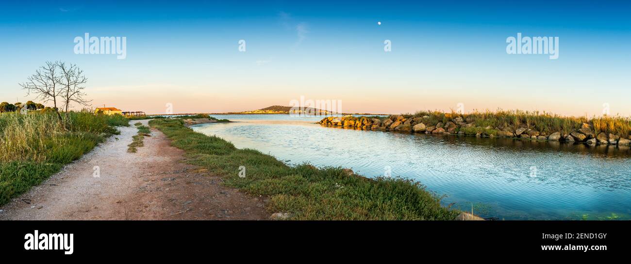 Oyster park in the pond of Thau and Sete, France Stock Photo