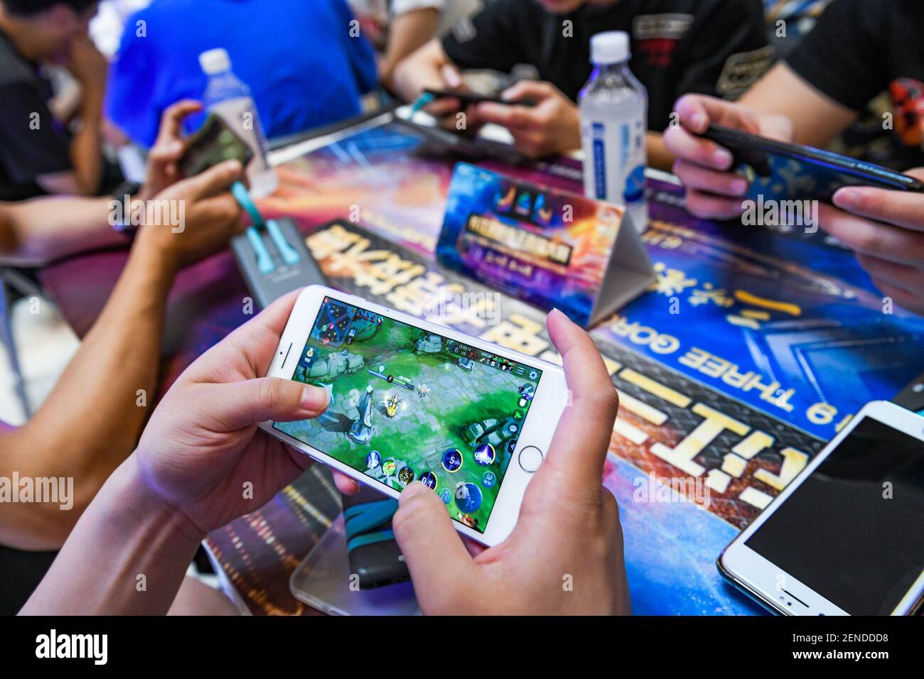 A smart robot TaiQ featuring a character of Tencent's mobile MOBA King of  Glory or Honor of Kings is displayed during the Tencent Global Digital E  Stock Photo - Alamy