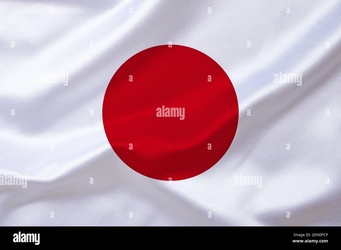 Nationalfahne,  die Flagge von Japan, Asien, Stock Photo