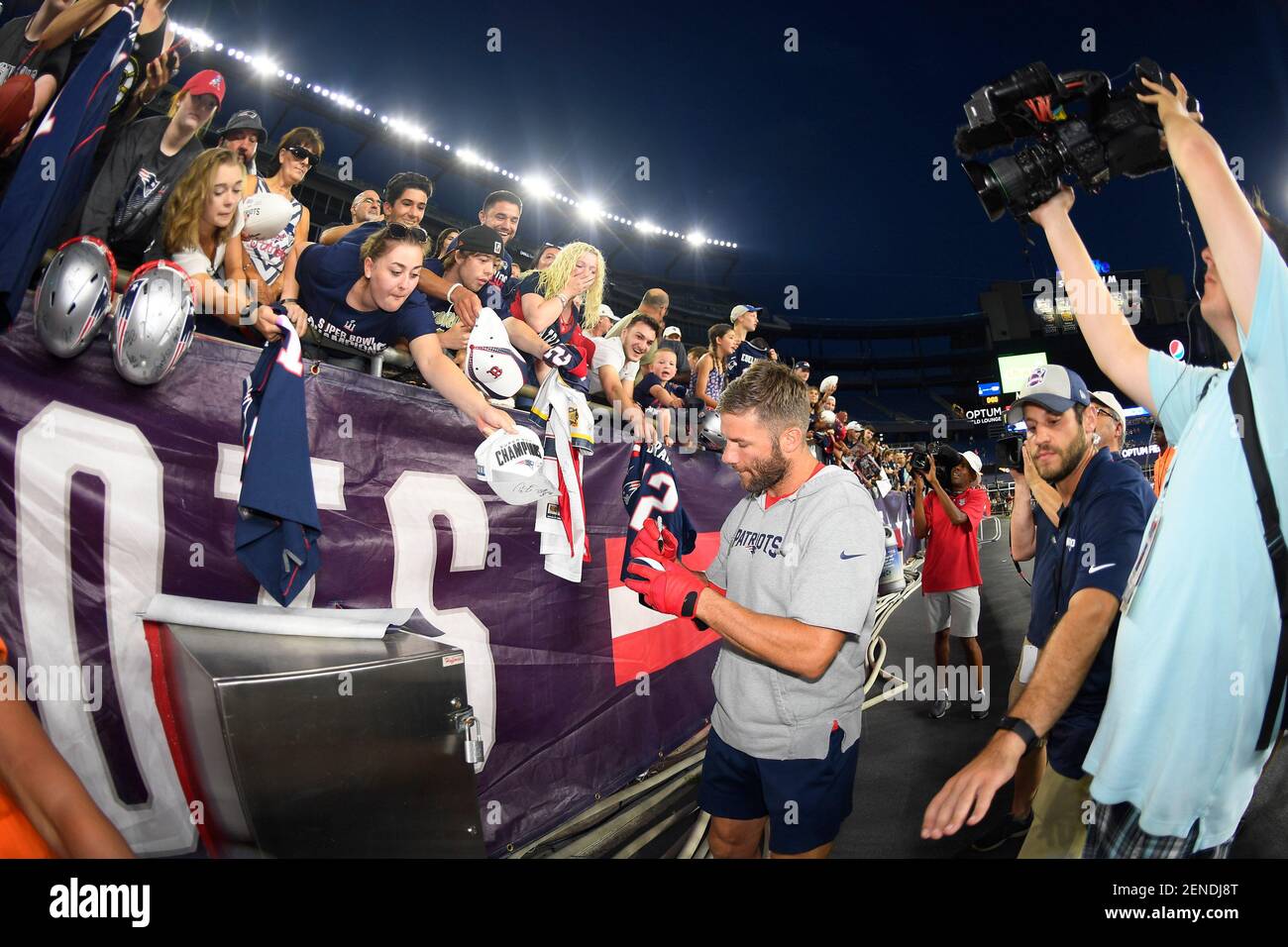 2019 New England Patriots Training Camp Rally Towel By OPTUM - 15x18