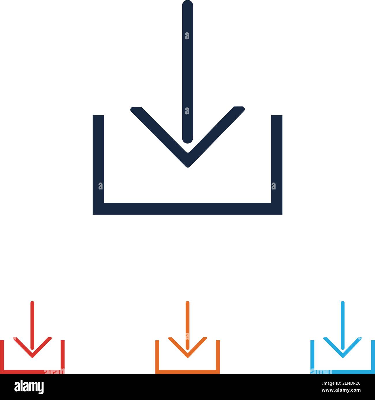 Download icon vector symbol illustration design template Stock Vector