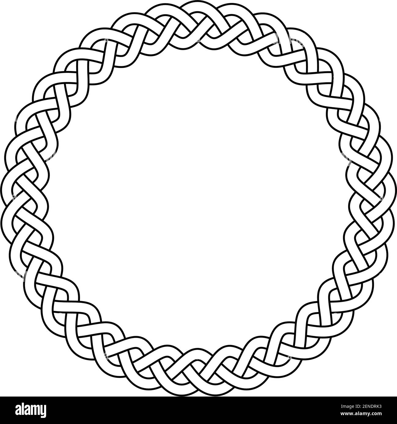 Ring with Celtic knot in black on a isolated white background. Abstract illustration of an celtic symbol. Stock Vector