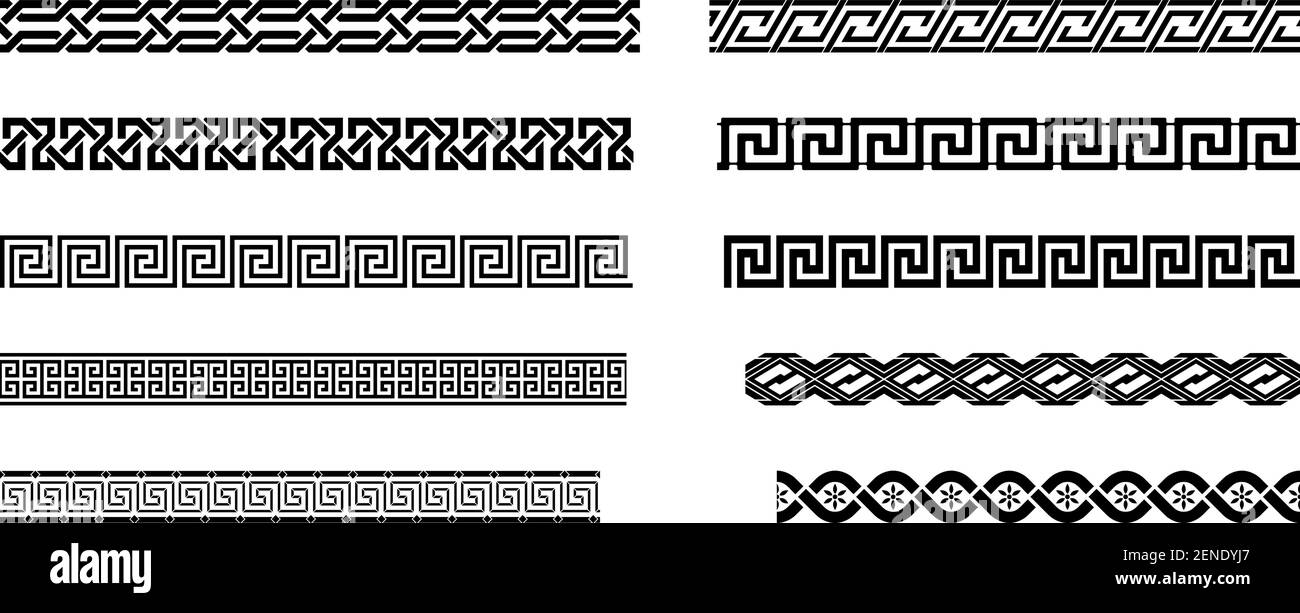 Seamless meander or Maze pattern on a isolated white background Stock ...