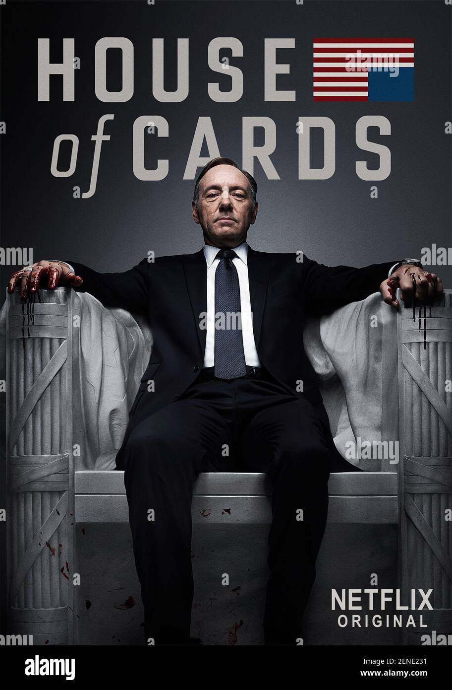 House of Cards TV Series 2013 - 2018 USA Season 1  Created by Beau Willimon Kevin Spacey Poster Stock Photo