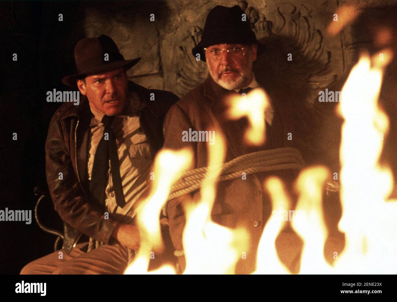 Indiana Jones and the Last Crusade Year : 1989 USA Director : Steven Spielberg Harrison Ford, Sean Connery Stock Photo