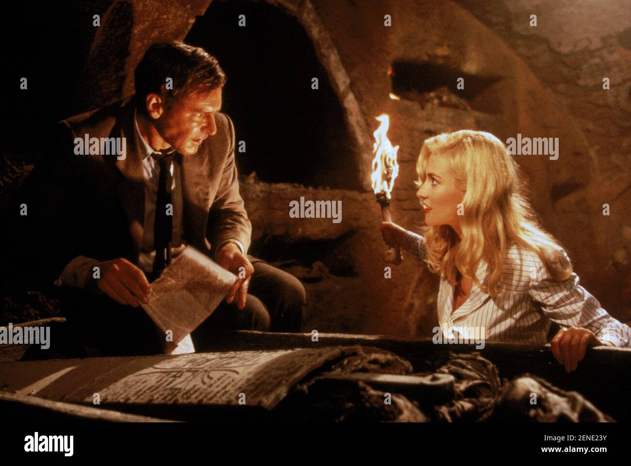 Indiana Jones and the Last Crusade Year : 1989 USA Director : Steven Spielberg Harrison Ford, Alison Doody Stock Photo