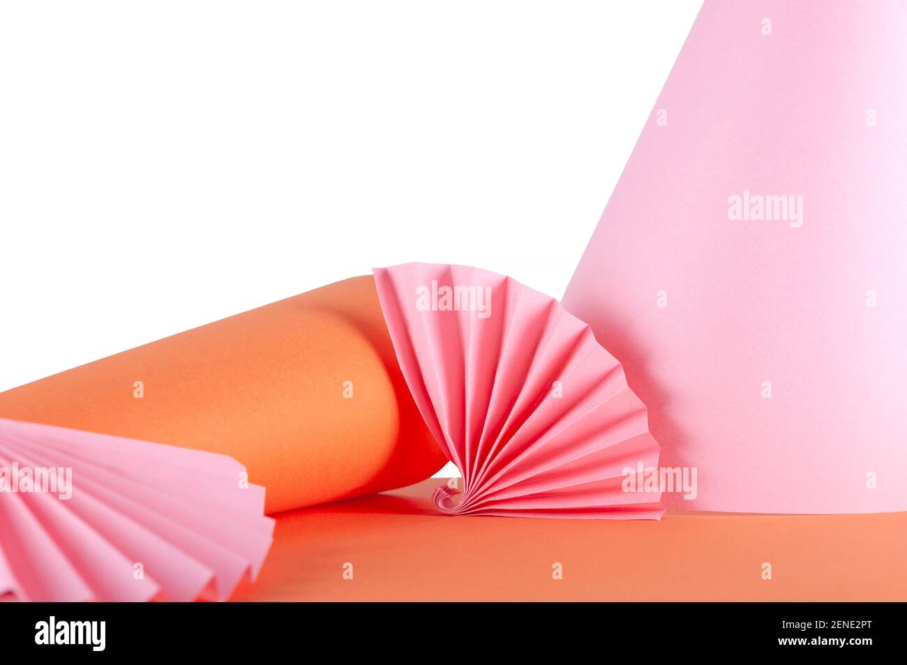 Interesting background of multi-colored paper figures. Stock Photo