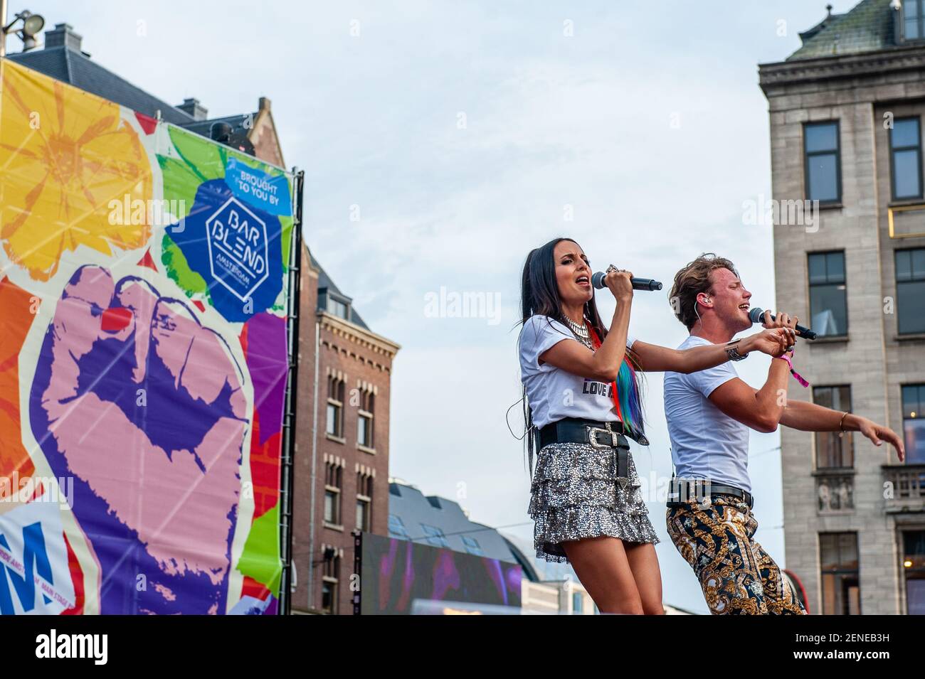 Venezuelan singer, songritten and actress Mayre Martinez is seen