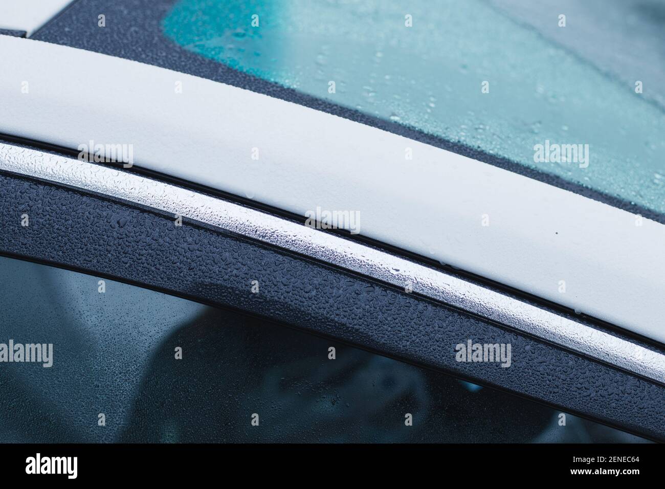 Rainy days, Rain drops on car window, rainy weather, rain background Stock Photo
