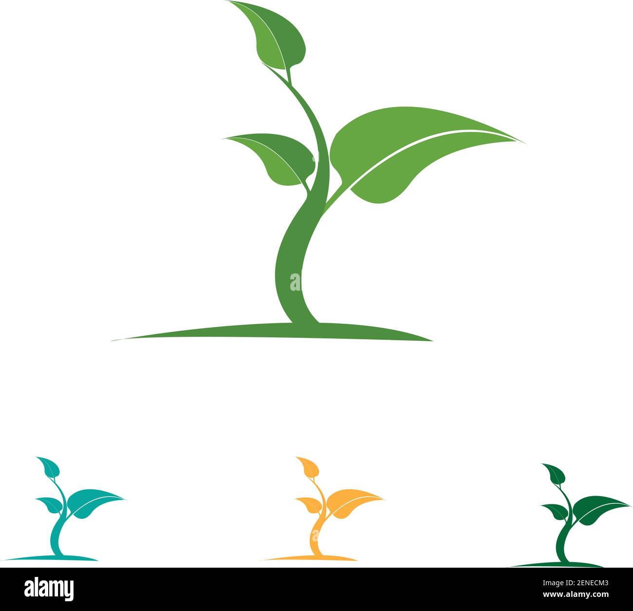 Logos of green Tree leaf ecology nature element vector Stock Vector