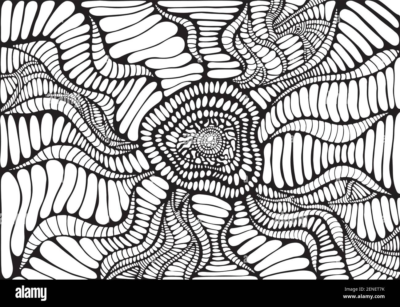 psychedelic ornamental fantastic coloring page with many pattern isolated on white stock vector image art alamy