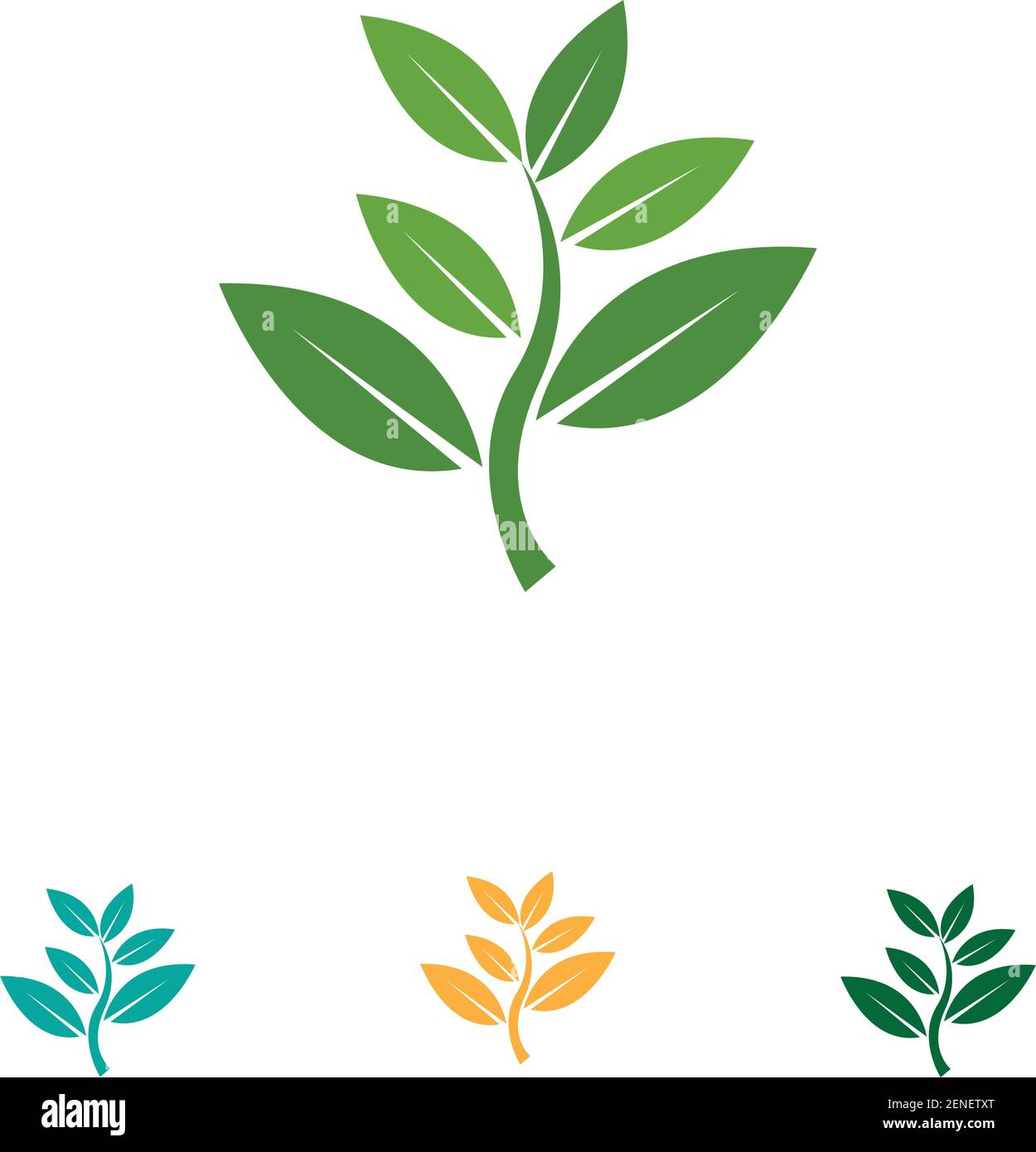 Logos of green Tree leaf ecology nature element vector Stock Vector
