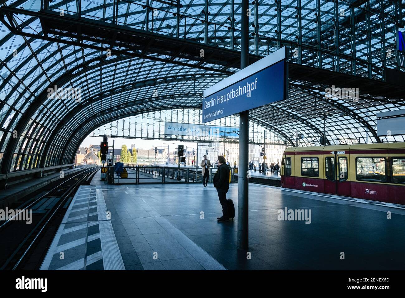The main railway station in Berlin, capital of Germany. Stock Photo
