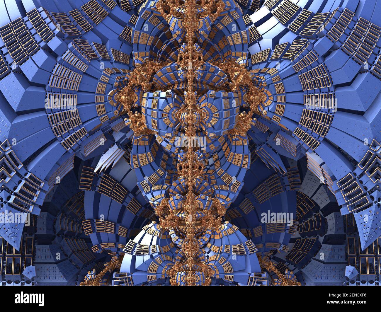 Computer rendered virtual scenery for art and entertainment Stock Photo