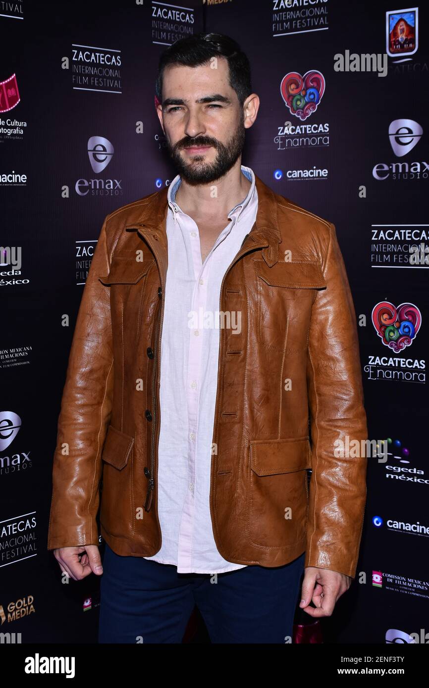 Manuel Balbi poses for photos during Zacatecas Film Festival red carpet