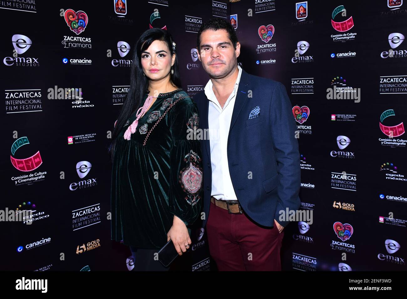 Marco de la O and Susana Buitrago poses for photos during Zacatecas