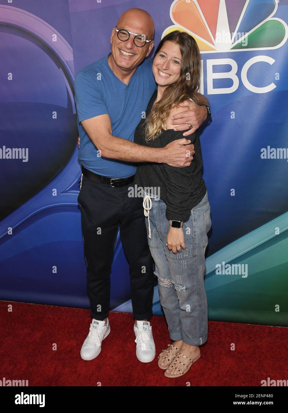 L-R) Howie Mandel and Daughter Jackie Shultz at the 2019 NBC Summer Press  Tour held at the Beverly Hilton in Beverly Hills CA on Thursday, August 8,  2019. (Photo By Sthanlee B.