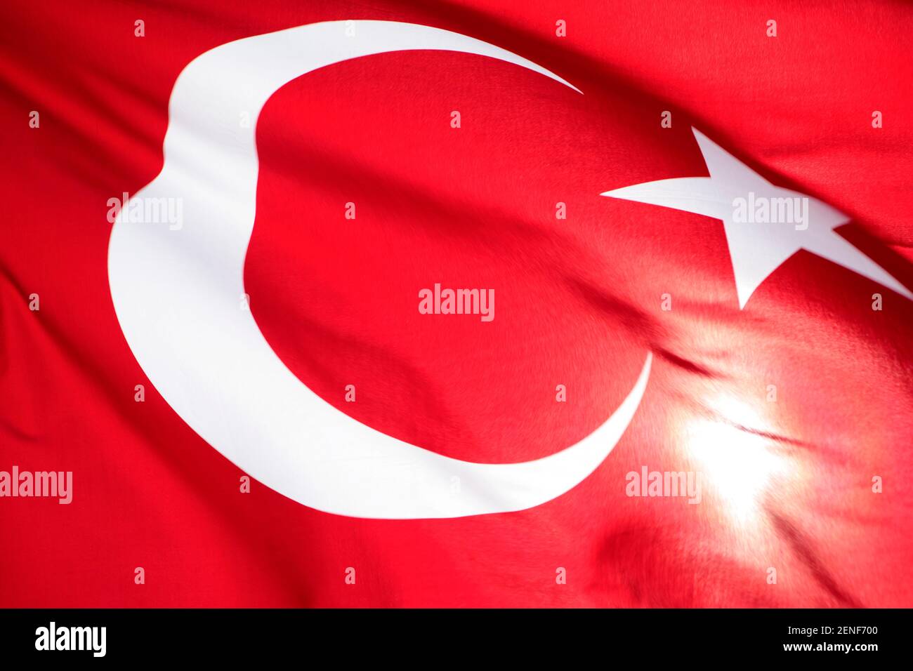 Turkish Flag, Antalya, Turkey Stock Photo