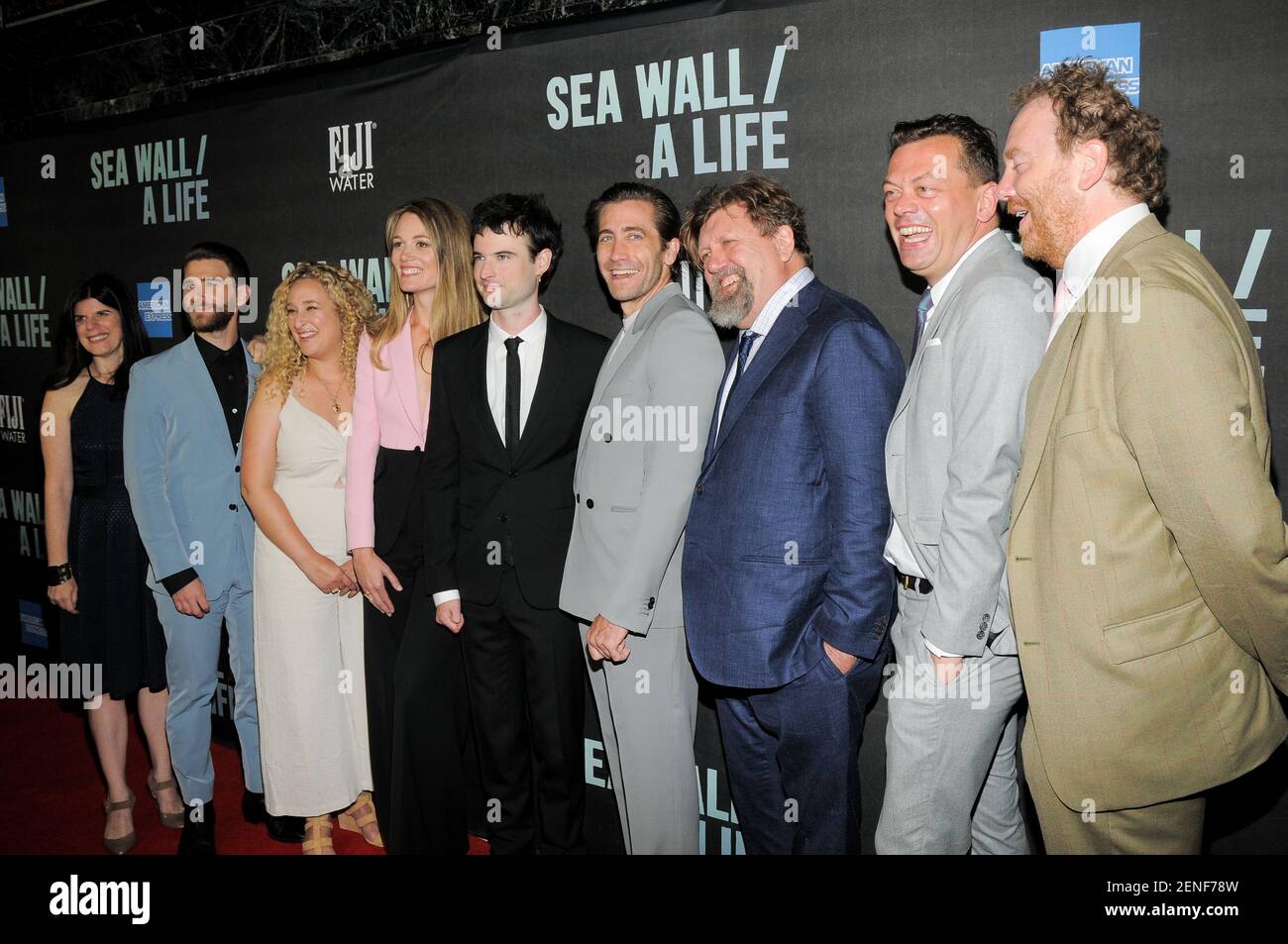 Actors Tom Sturridge (5th from left) and Jake Gyllenhaal (4th from