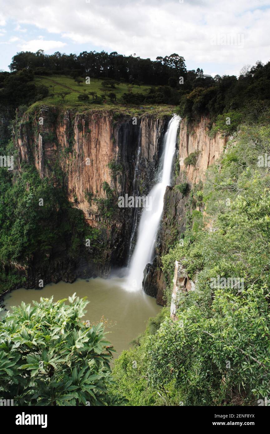 Howick Falls, Howick, Kwa-Zulu Natal, South Africa - Howick Falls is a waterfall in Howick, Kwa-Zulu Natal Province, South Africa. Stock Photo