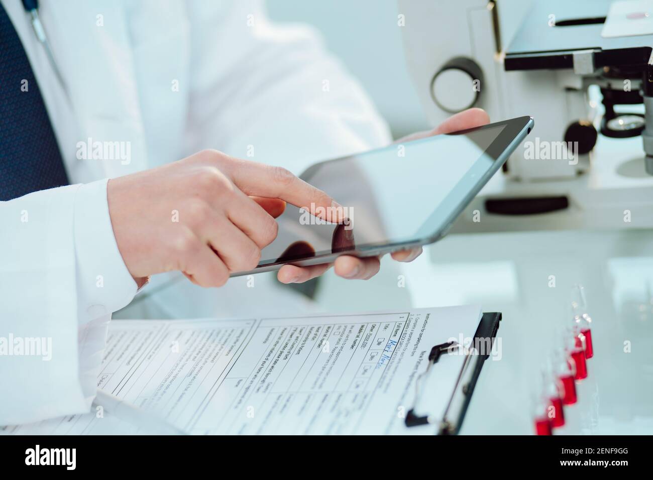Man going over notes working hi-res stock photography and images - Alamy