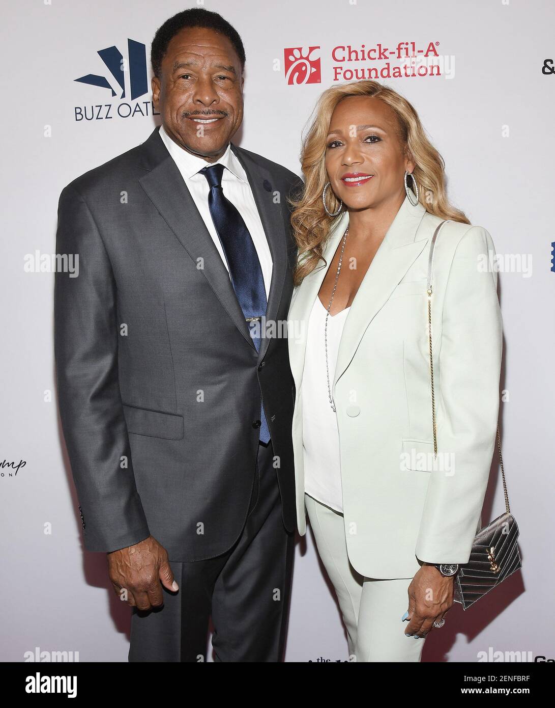 Los Angeles, USA. 27th Mar, 2023. (L-R) Tonya Turner and Dave Winfield  arrives at the  Studios' AIR World Premiere held at the Regency  Village Theater in Westwood, CA on Monday, ?March